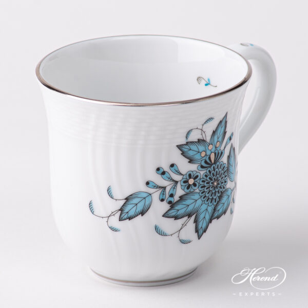 Milk mug 1729-0-00 ATQ3-PT Chinese Bouquet / Apponyi Turquoise pattern. Herend fine china