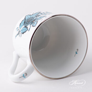 Milk mug 1729-0-00 ATQ3-PT Chinese Bouquet / Apponyi Turquoise pattern. Herend fine china