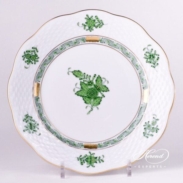 Dessert Plate 517-0-00 AV - Chinese Bouquet / Apponyi Green decor. Herend porcelain hand painted
