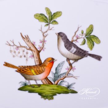 Large Oval Dish 1101-0-00 RO-EB Rothschild Bird Blue Fishnet pattern. Herend fine china