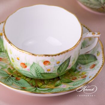 Tea Set for 2 People - Herend Strawberry FSB pattern. Herend fine china