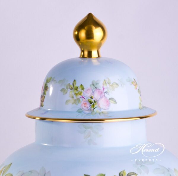 Big Vase 6571-0-15 SP868 Special Rose Garden pattern. Herend porcelain hand painted