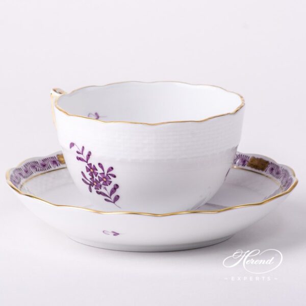 Tea Cup 701-0-00 AL Apponyi Lilac decor. Herend porcelain hand painted