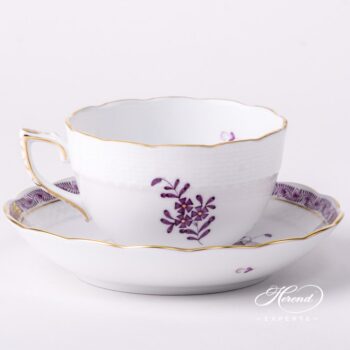 Tea Cup 701-0-00 AL Apponyi Lilac decor. Herend porcelain hand painted