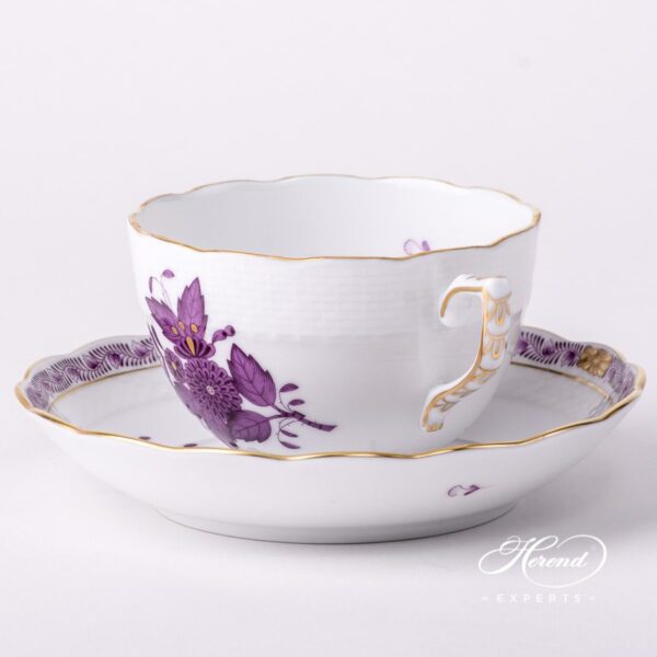 Tea Cup 701-0-00 AL Apponyi Lilac decor. Herend porcelain hand painted