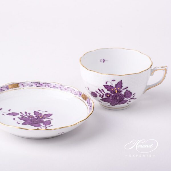 Tea Cup 701-0-00 AL Apponyi Lilac decor. Herend porcelain hand painted