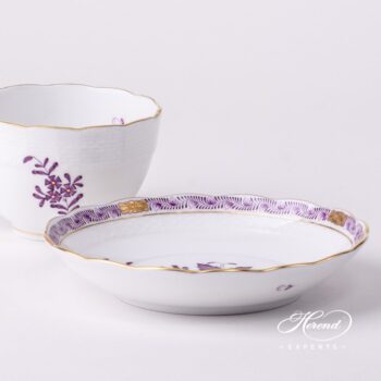 Tea Cup 701-0-00 AL Apponyi Lilac decor. Herend porcelain hand painted