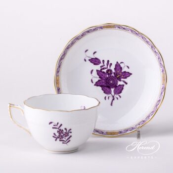 Tea Cup 701-0-00 AL Apponyi Lilac decor. Herend porcelain hand painted