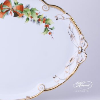 Tray w. Ribbon 20400-0-00 NOEL Christmas pattern. Herend fine china