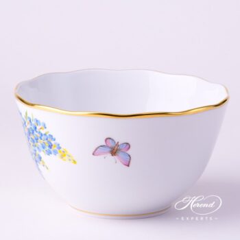 Bowl 20362-0-00 FLA-BB Texas Bluebonnet Flower pattern. Herend Fine china hand painted. Texas Flower pattern