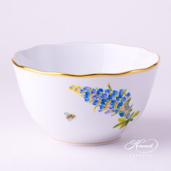 Bowl 20362-0-00 FLA-BB Texas Bluebonnet Flower pattern. Herend Fine china hand painted. Texas Flower pattern