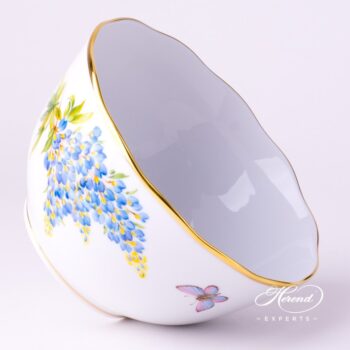 Bowl 20362-0-00 FLA-BB Texas Bluebonnet Flower pattern. Herend Fine china hand painted. Texas Flower pattern