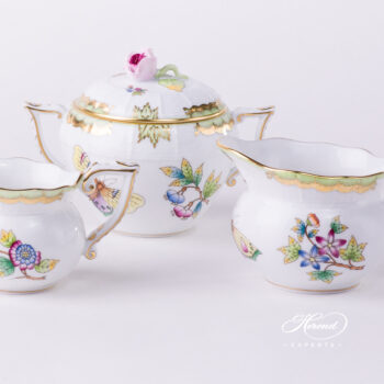 Sugar Basin w. Rose Knob 471-0-09 VBO Queen Victoria design. Herend fine china tableware. Hand painted