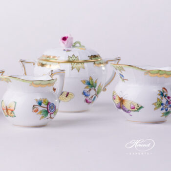 Sugar Basin w. Rose Knob 471-0-09 VBO Queen Victoria design. Herend fine china tableware. Hand painted