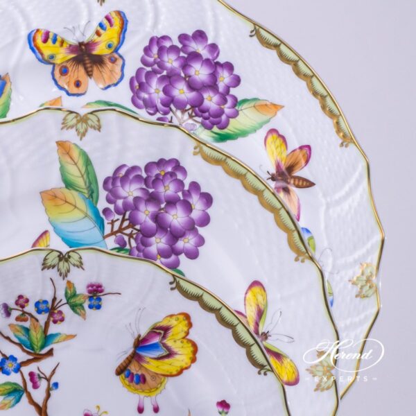 Place Setting 5 Pieces - Herend Old Queen VICTORIA decor. Herend porcelain tableware. Hand painted
