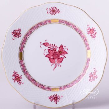 Dessert Plate 519-0-00 AP2 Chinese Bouquet Light Raspberry / Apponyi Light Purple design. Herend fine china