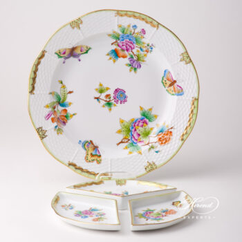 Starter Dish / Hors D'oeuvre Dish 441-0-00 VBO Queen Victoria pattern. Herend fine china hand painted. Tableware