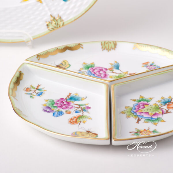 Starter Dish / Hors D'oeuvre Dish 441-0-00 VBO Queen Victoria pattern. Herend fine china hand painted. Tableware