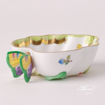 Sugar Basin / Candy Jar with Butterfly Knob 2492-0-00 VBA Queen Victoria design. Herend fine china tableware. Hand painted