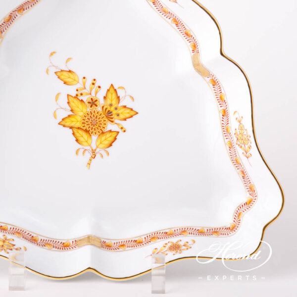 Salad Dish 191-0-00 AJ Chinese Bouquet / Apponyi Yellow design. Herend fine china hand painted. Classical style tableware