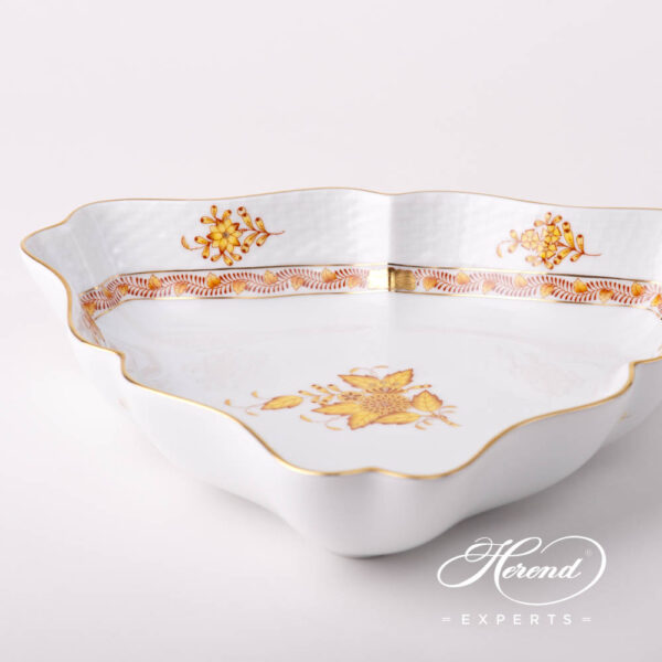 Salad Dish 191-0-00 AJ Chinese Bouquet / Apponyi Yellow design. Herend fine china hand painted. Classical style tableware