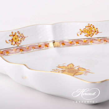 Salad Dish 191-0-00 AJ Chinese Bouquet / Apponyi Yellow design. Herend fine china hand painted. Classical style tableware