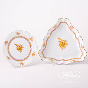 Salad Dish 191-0-00 AJ Chinese Bouquet / Apponyi Yellow design. Herend fine china hand painted. Classical style tableware