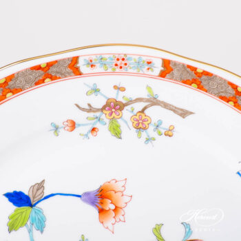 Dinner Plate 20524-0-00 SH Shanghai design. Herend fine china tableware. Hand painted. Oriental style