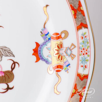 Dinner Plate 20524-0-00 SH Shanghai design. Herend fine china tableware. Hand painted. Oriental style