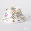 Tea Stove w. Inlay 455-0-00 VBO Queen Victoria pattern. Herend fine china hand painted. Classic Herend pattern