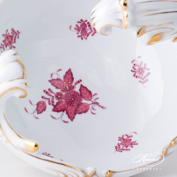 Baroque Shell 7511-0-00 AP2 Chinese Bouquet Raspberry / Apponyi Light Purple design. Herend fine china