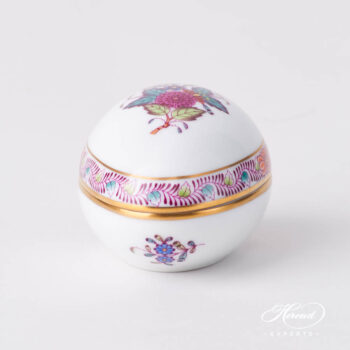 Fancy Box / Candy Jar 6054-0-00 AF Chinese Bouquet / Apponyi Multicolor design. Egg Shaped. Herend porcelain