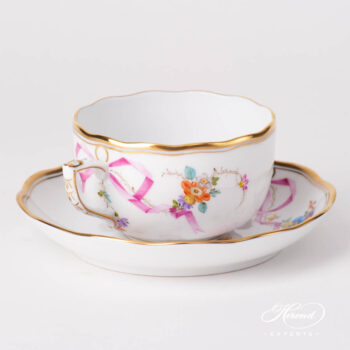 Tea Cup w. Saucer 20724-0-00 JM Mediterranean Garden pattern. Herend fine china