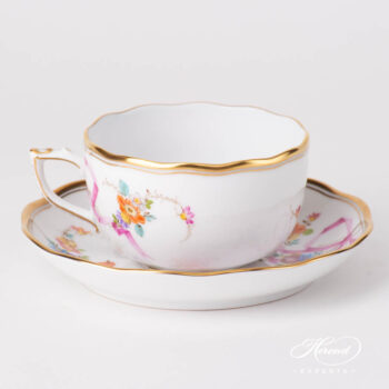 Tea Cup w. Saucer 20724-0-00 JM Mediterranean Garden pattern. Herend fine china