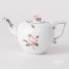 Mini Tea Pot w. Rose Knob 608-0-09 VGR-PT Vienna / Viennese Rose Platinum design. Herend fine china