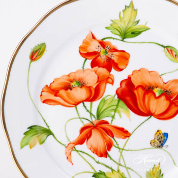 Dinner Plate 20524-0-00 FLA-PO American Wildflowers / California Poppy pattern. Herend fine china