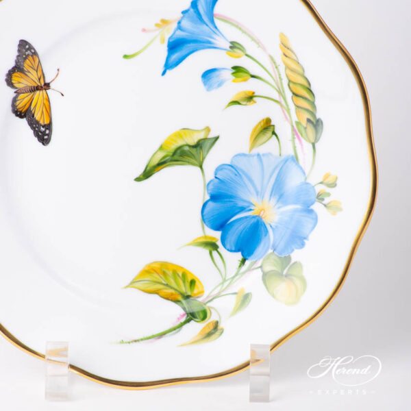 Dessert Plate 20519-0-00 FLA-MG American Wildflowers / Morning Glory pattern. Herend fine china