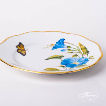 Dessert Plate 20519-0-00 FLA-MG American Wildflowers / Morning Glory pattern. Herend fine china