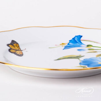 Dessert Plate 20519-0-00 FLA-MG American Wildflowers / Morning Glory pattern. Herend fine china