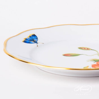Dessert Plate 20519-0-00 FLA-PO American Wildflowers / California Poppy pattern. Herend fine china