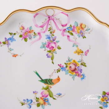 Tray / Cake Plate 7618-0-00 JM Mediterranean Garden design. Herend fine china