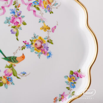 Tray / Cake Plate 7618-0-00 JM Mediterranean Garden design. Herend fine china