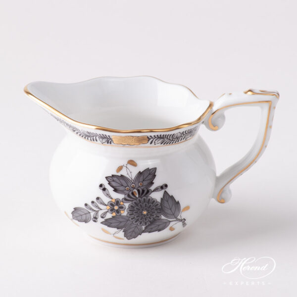 Creamer / Milk Jug 644-0-00 ANG Chinese Bouquet / Apponyi Black pattern. Herend fine china