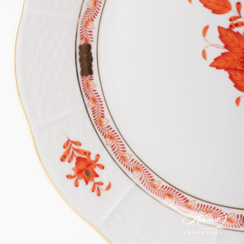 Dinner Plate 524-0-00 AOG Chinese Bouquet Rust / Apponyi Orange design. Herend fine china