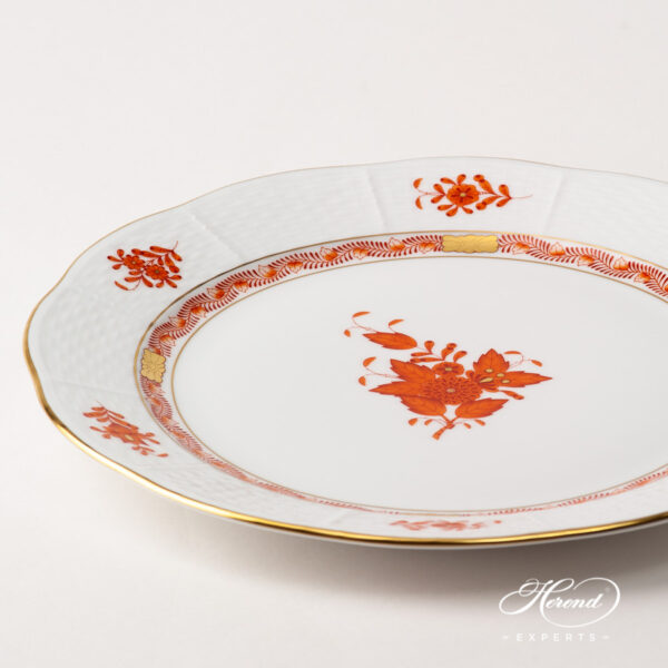 Dinner Plate 524-0-00 AOG Chinese Bouquet Rust / Apponyi Orange design. Herend fine china