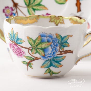Tea Cup / Coffee Cup w. Saucer 730-0-00 VICTORIA - Old Queen VICTORIA design. Herend fine china