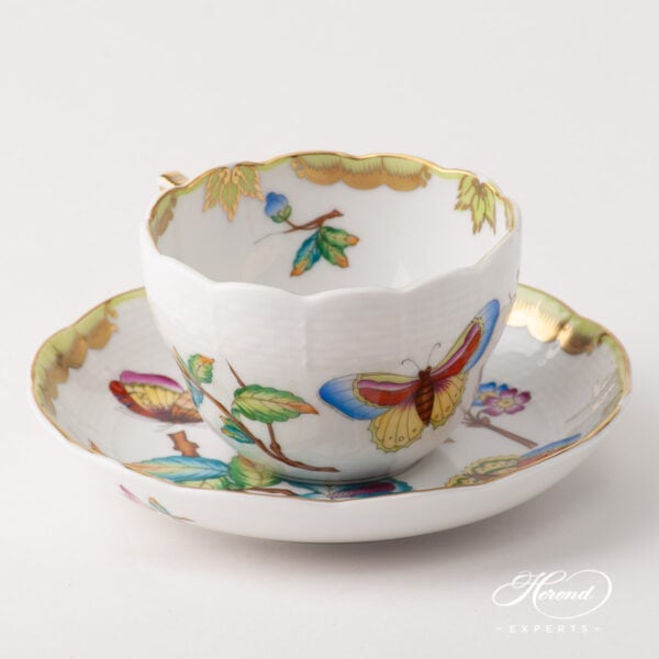 Tea Cup / Coffee Cup w. Saucer 730-0-00 VICTORIA - Old Queen VICTORIA design. Herend fine china