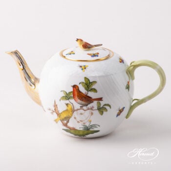 Tea Pot w. Bird Knob 1604-0-05 RO Rothschild Bird design. Herend fine china