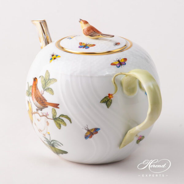 Tea Pot w. Bird Knob 1604-0-05 RO Rothschild Bird design. Herend fine china