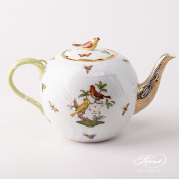 Tea Pot w. Bird Knob 1604-0-05 RO Rothschild Bird design. Herend fine china